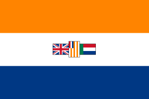 The original flag of South Africa, highlighting the Dutch heritage brought Jan van Riebeeck