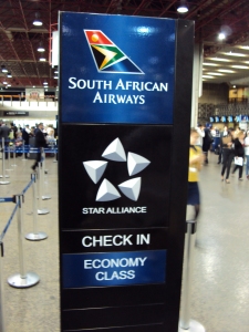 South African Airways counter in Sao Paulo International Airport, Sao Paulo, Brazil