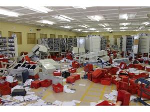 International post office, South Africa ransacked by goons in Johannesburg last year.